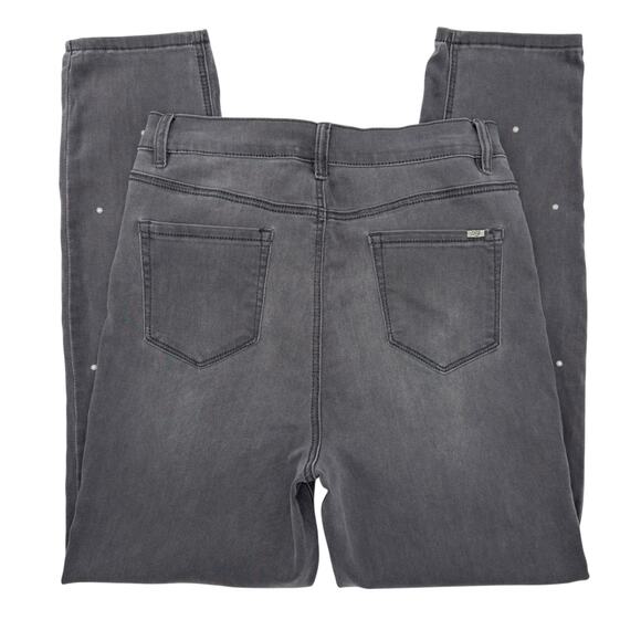DG2 Diane Gilman Virtual Stretch Scattered Pearl Girlfriend Jeans Gray Tall 10T - Picture 10 of 10